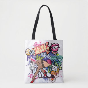 Tote Bag Illustration de graffiti avec lettres de graffitis