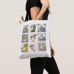 Tote Bag Illustration de grille de canard drôle