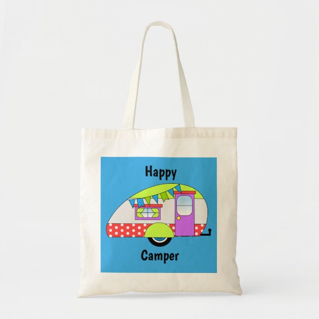 Tote Bag Illustration de Happy Camper (Devant)