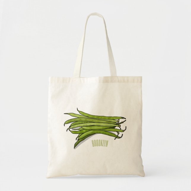 Tote Bag Illustration de haricots verts (Devant)