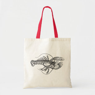 Tote Bag Illustration de homard vintage