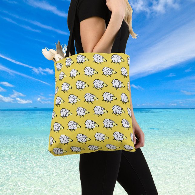 Tote Bag Illustration de la conception des moutons sur tout (Créateur téléchargé)
