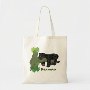Tote Bag Illustration de la mignonne panthère noire jaguar