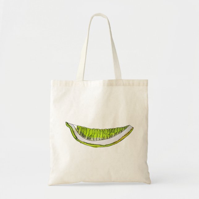 Tote Bag Illustration de l'aquarelle de fruit en tranches d (Devant)