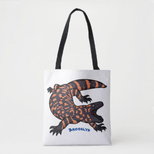Tote Bag Illustration de lézard géant affamé