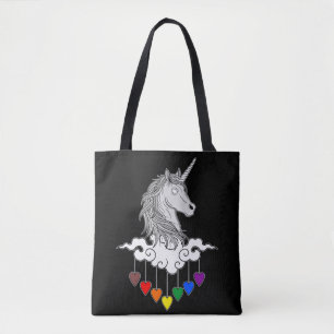Tote Bag Illustration de l'Unicorne Majestic