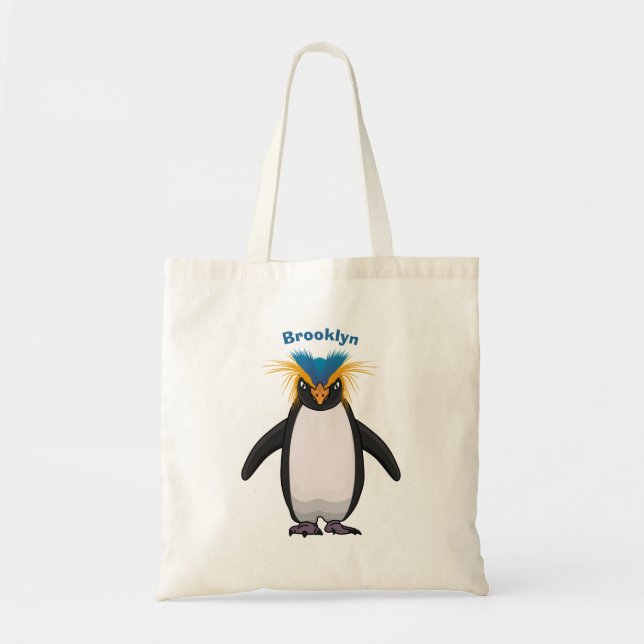 Tote Bag Illustration de mignon macaroni pingouin (Devant)