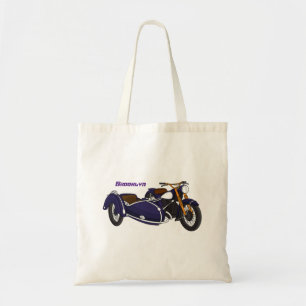 Tote Bag Illustration de moto pourpre Sidecar