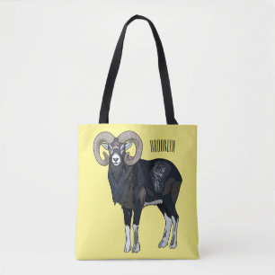 Tote Bag Illustration de mouflon, mouton