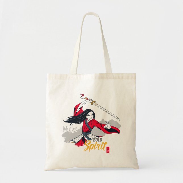 Tote Bag Illustration de Mulan "Bold Spirit" (Devant)