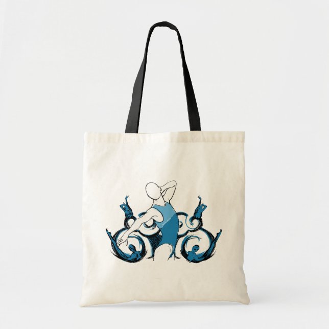 Tote Bag Illustration de natation de Synch (Devant)