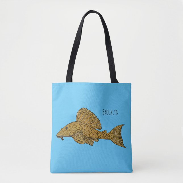 Tote Bag Illustration de poisson Pleco (Devant)