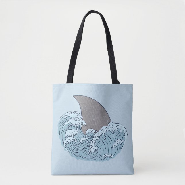 Tote Bag Illustration de requin (Devant)