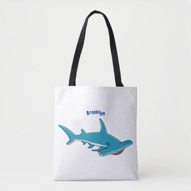 Tote Bag Illustration de requin marteau (Devant)