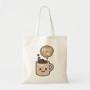 Tote Bag illustration de tasse à café kawaii pour le moment