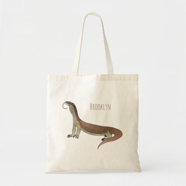 Tote Bag Illustration de varan de dessin animé (Devant)