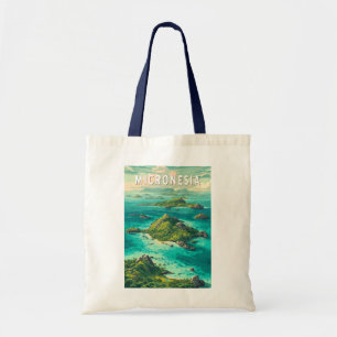 Tote Bag Illustration de voyage artistique vintage de Micro