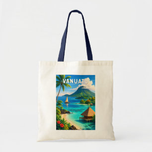 Tote Bag Illustration de voyage artistique vintage du Vanua