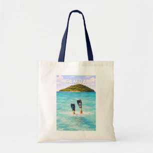 Tote Bag Illustration de voyage d'art vintage Samoa