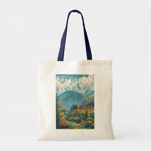 Tote Bag Illustration de voyage vintage du Pakistan