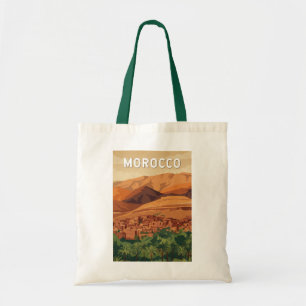 Tote Bag Illustration de voyage vintage sur le Maroc