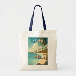 Tote Bag Illustration de voyage vintage sur Nauru