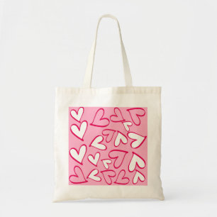 Tote Bag Illustration des coeurs roses mignons