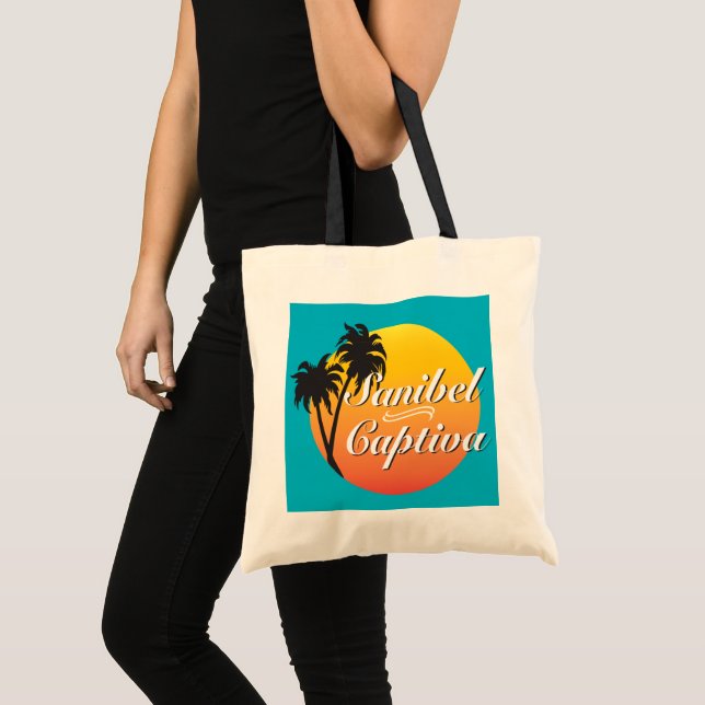 Tote Bag Illustration des îles Sanibel Captiva en Floride (Devant (produit))