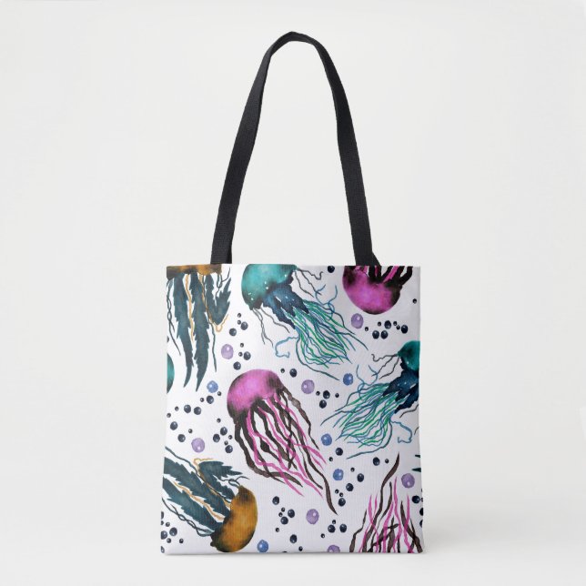 Tote Bag Illustration dessinée à la main. Motif sans coutur (Devant)