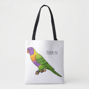 Tote Bag Illustration d'oiseau de lorikeet arc-en-ciel