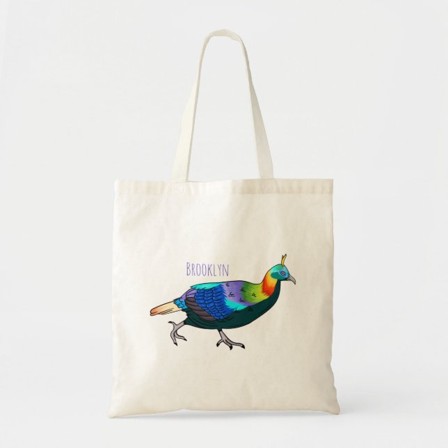Tote Bag Illustration d'oiseau monal himalayen (Devant)