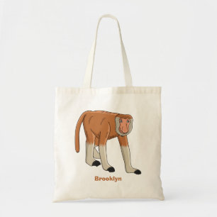 Tote Bag Illustration drôle de singe proboscis