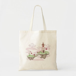 Tote Bag Illustration du château d'amour flottant Imaginair
