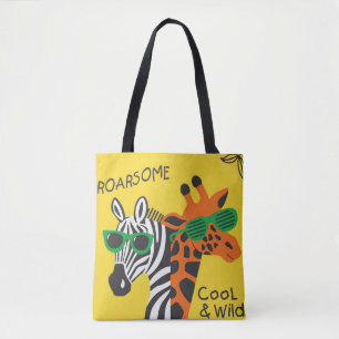 Tote Bag Illustration du dessin animé de la cool Zebra Gira