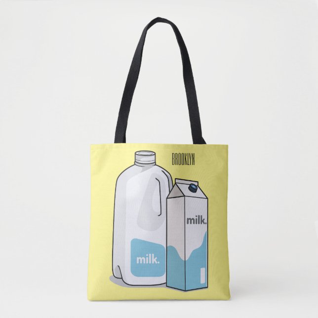 Tote Bag Illustration du lait (Devant)