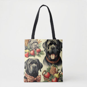 Tote Bag Illustration du Mastiff napolitain vintage