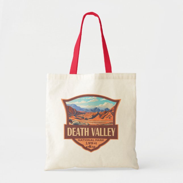 Tote Bag Illustration du parc national de Death Valley Retr (Devant)