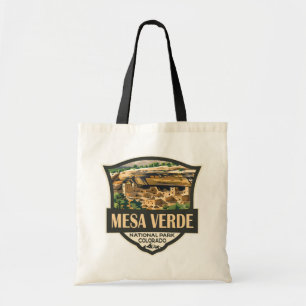 Tote Bag Illustration du parc national Mesa Verde Travel Ar
