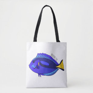 Tote Bag Illustration du poisson de la cuve bleue