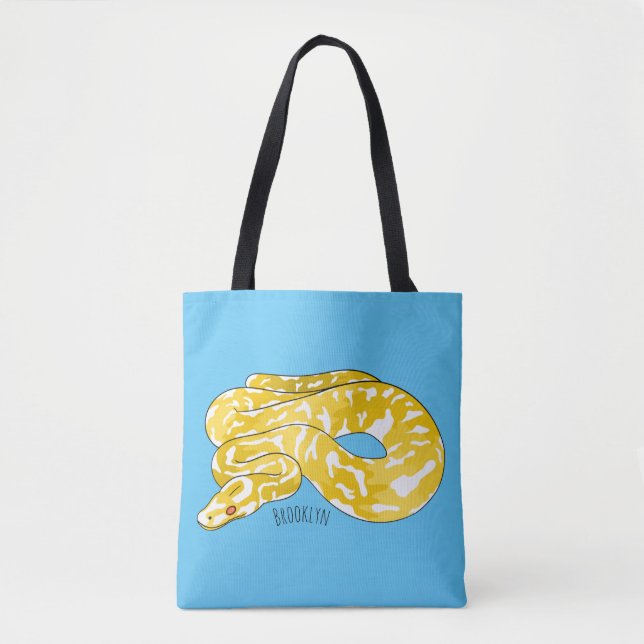 Tote Bag Illustration du serpent python birman (Devant)