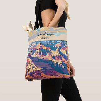 Tote Bag Illustration du Vintage voyage Grand Canyon Arizon