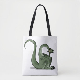 Tote Bag Illustration D'Un Brontosaurus Caricaturé Qui Pens