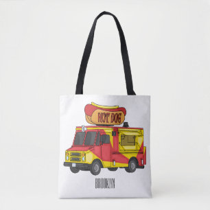 Tote Bag Illustration d'un camion de nourriture pour chien