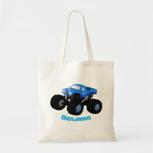 Tote Bag Illustration d'un camion monstre bleu mou