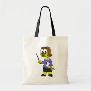 Tote Bag Illustration D'Un Enseignant Pachycéphalosaure.