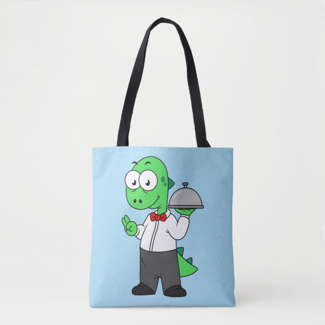 Tote Bag Illustration D'Un Gardien Alimentaire Tyrannosauru (Devant)