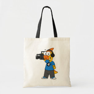 Tote Bag Illustration D'Un Opérateur De Caméra Parasaurolop