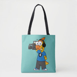 Tote Bag Illustration D'Un Opérateur De Caméra Parasaurolop