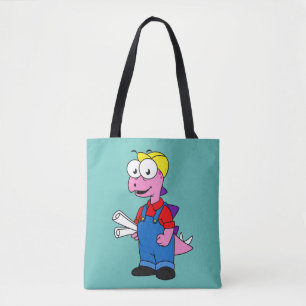 Tote Bag Illustration D'Un Ouvrier De Construction De Stego