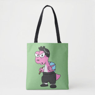 Tote Bag Illustration D'Un Spinosaurus Bruce Lee.